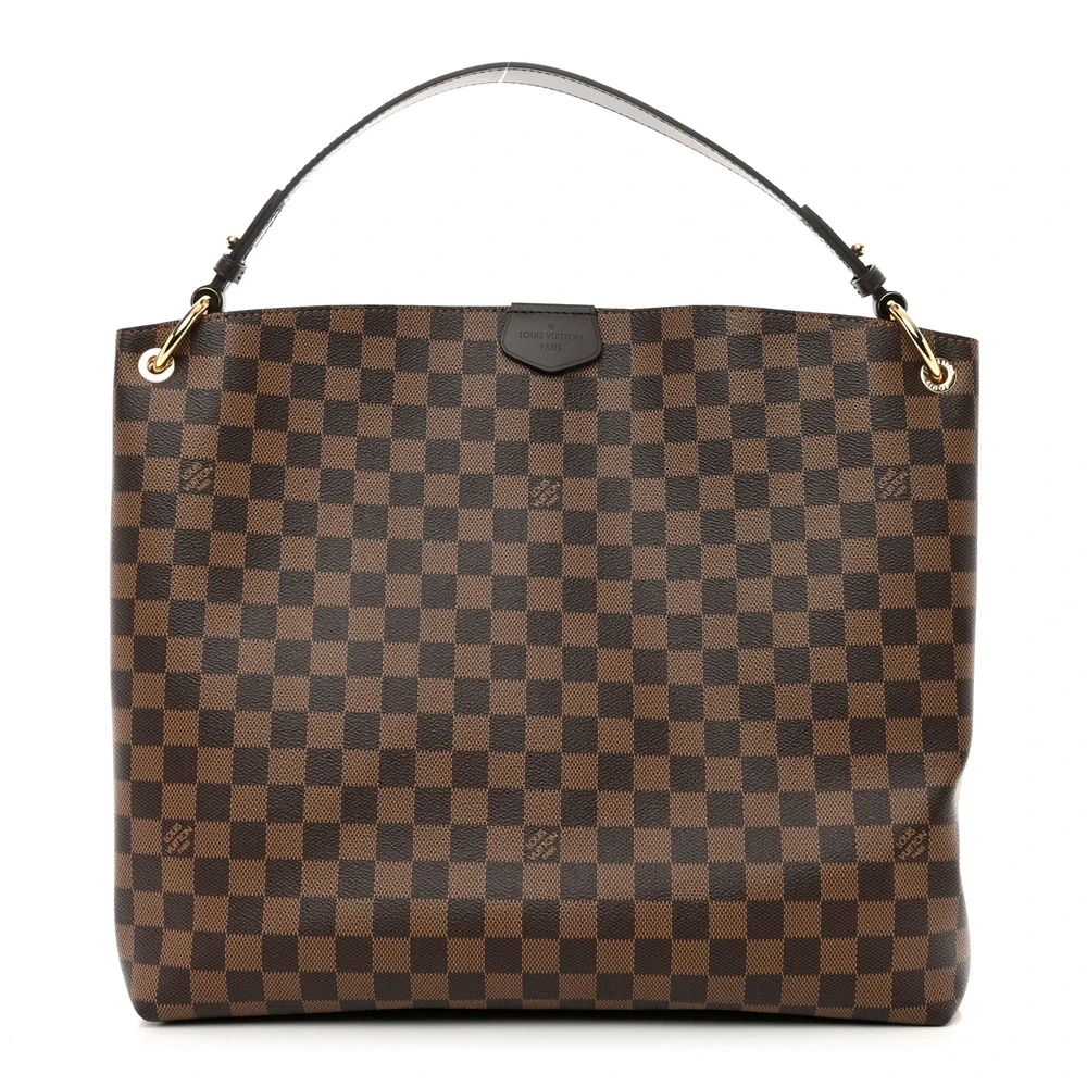 Louis Vuitton Damier Ebene Canvas Graceful MM Brass Hardware Front replica handbags