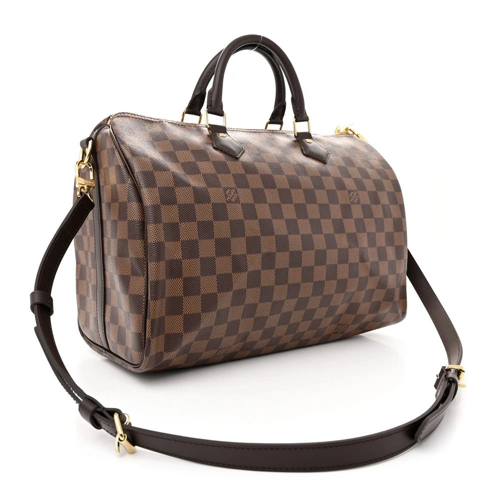 Louis Vuitton Damier Ebene Speedy Replica with Gold Hardware - Image 3