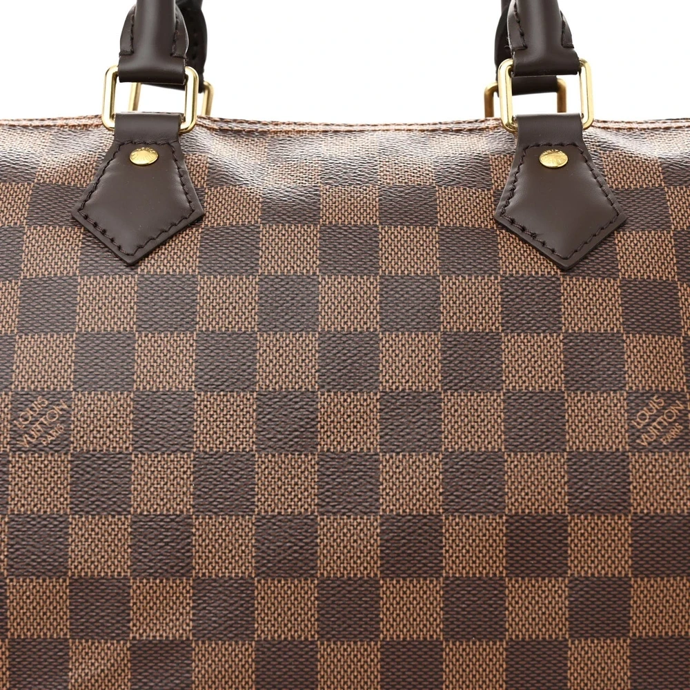 Louis Vuitton Damier Ebene Speedy Replica with Gold Hardware - Image 8