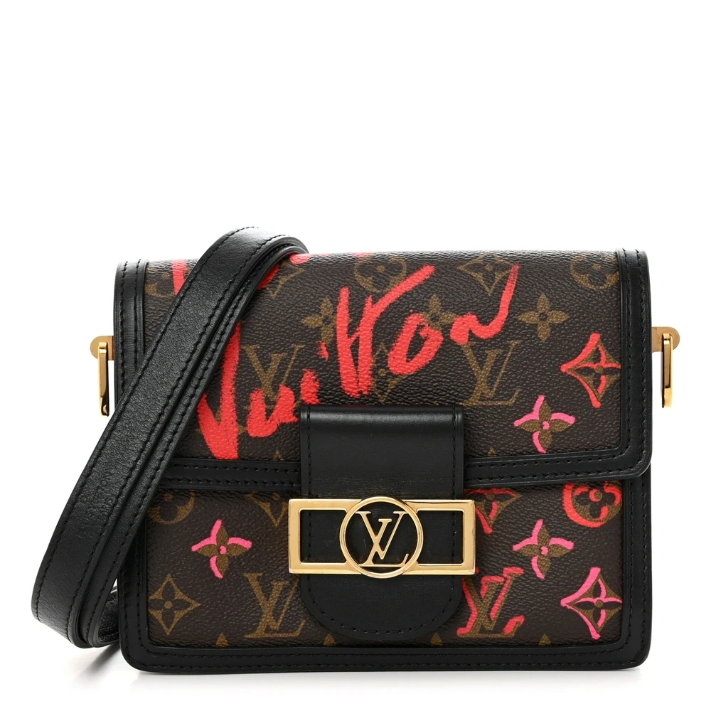 Louis Vuitton Monogram Canvas Fall in Love Mini Dauphine Brass Hardware Front replica handbags replica handbags
