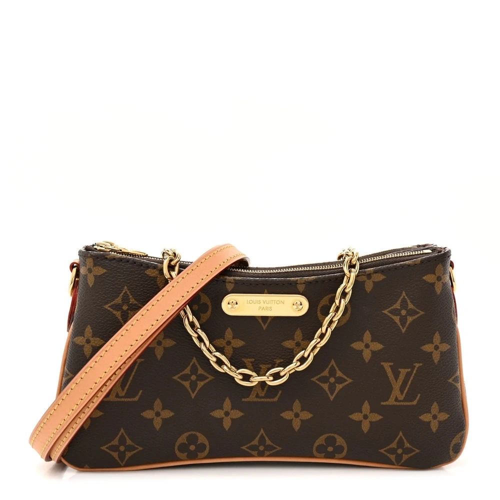 Louis Vuitton Monogram Canvas Liv Pochette PM Gold Hardware Front replica handbags