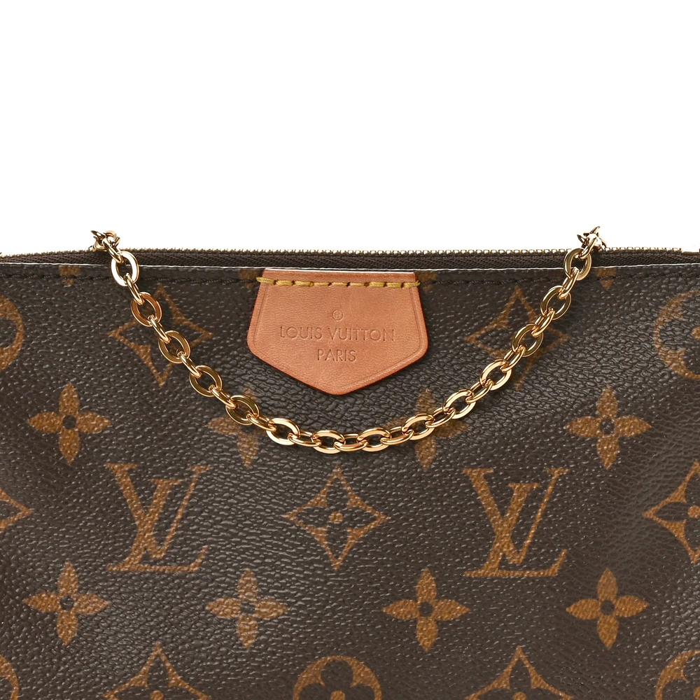 LV Monogram Canvas Multi Pochette Accessories Mini Pochette Gold Reps - Image 6