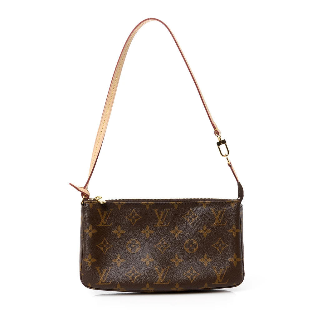 Louis Vuitton Monogram Canvas Pochette Accessoires NM BB Gold Hardware Front replica handbags