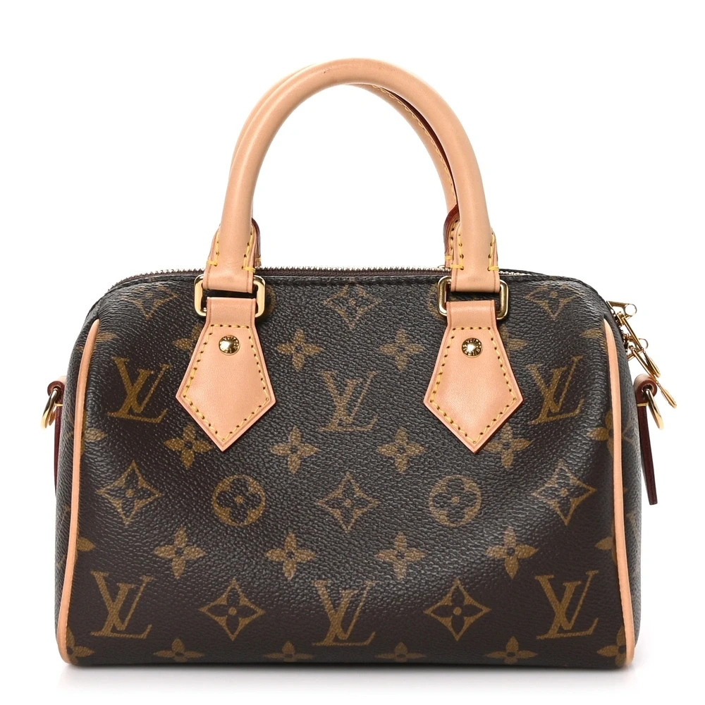 Louis Vuitton Monogram Canvas Speedy Bandoulière 20 Brass Hardware Front replica handbags