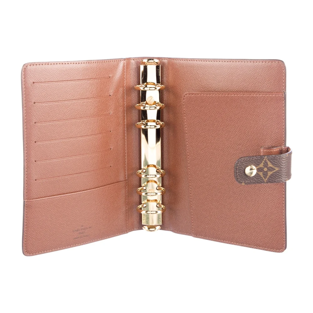 Louis Vuitton Monogram Replica Agenda with Gold Hardware - Image 3