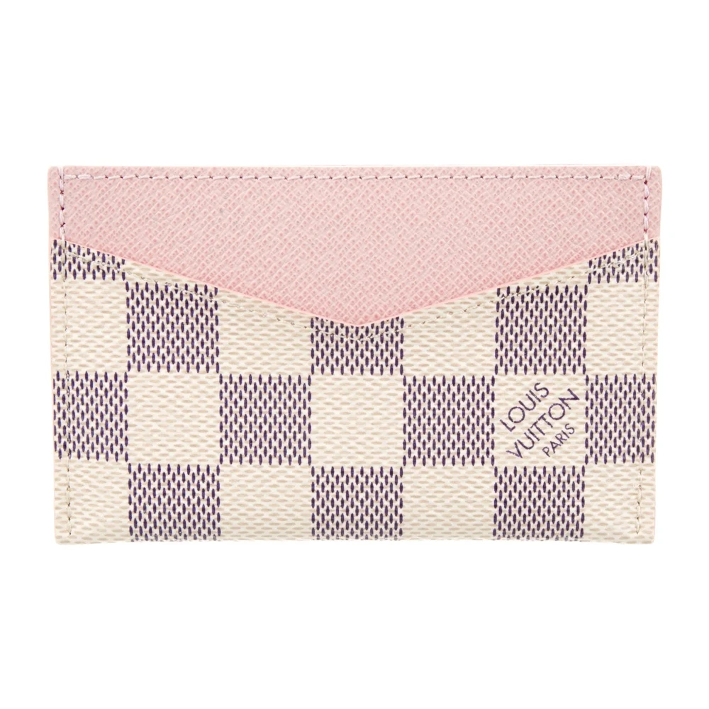 Replica Louis Vuitton Card Holder in Neutrals Damier Azur Canvas