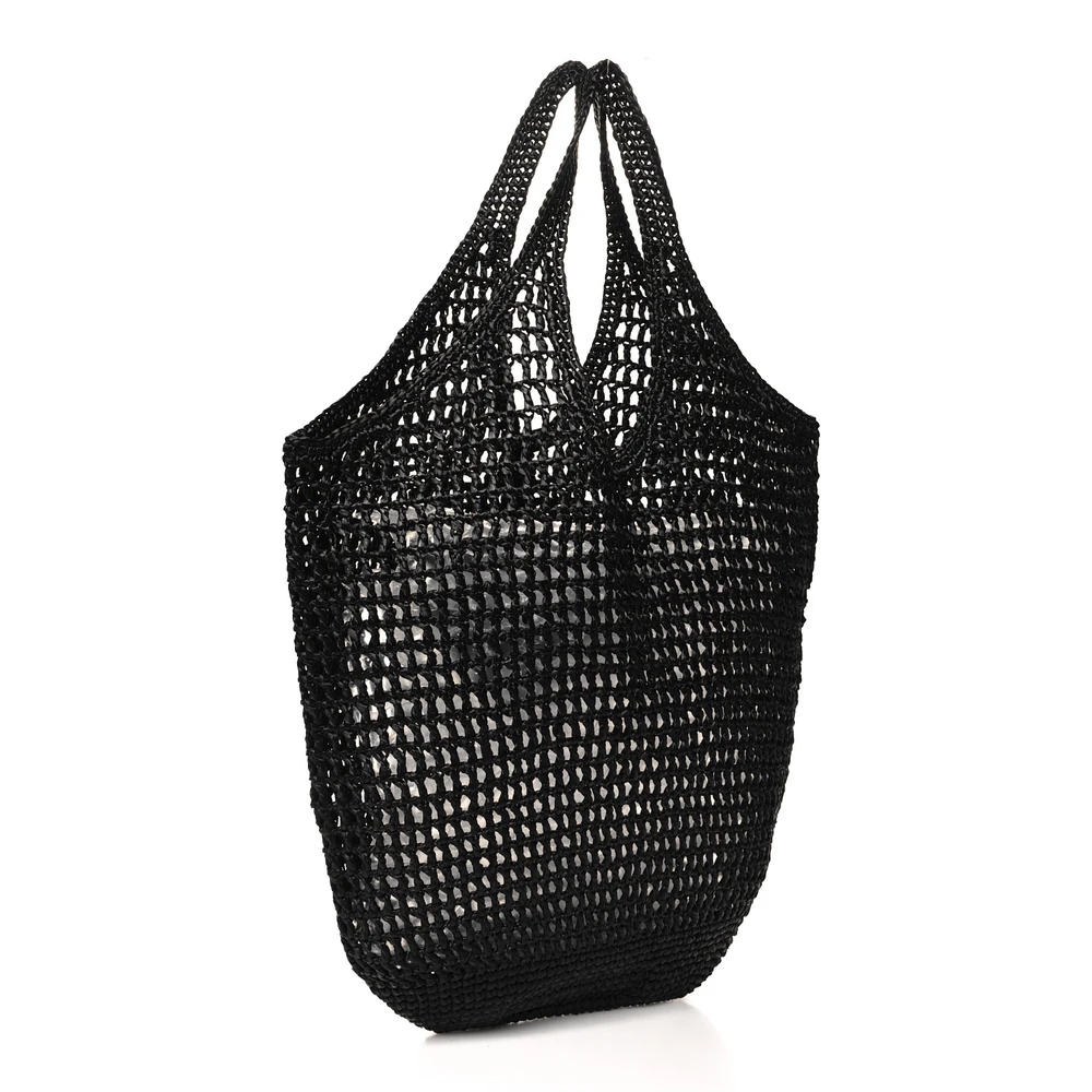 Prada Black Raffia Crochet Tote Bag – Mirror Quality Replica - Image 3