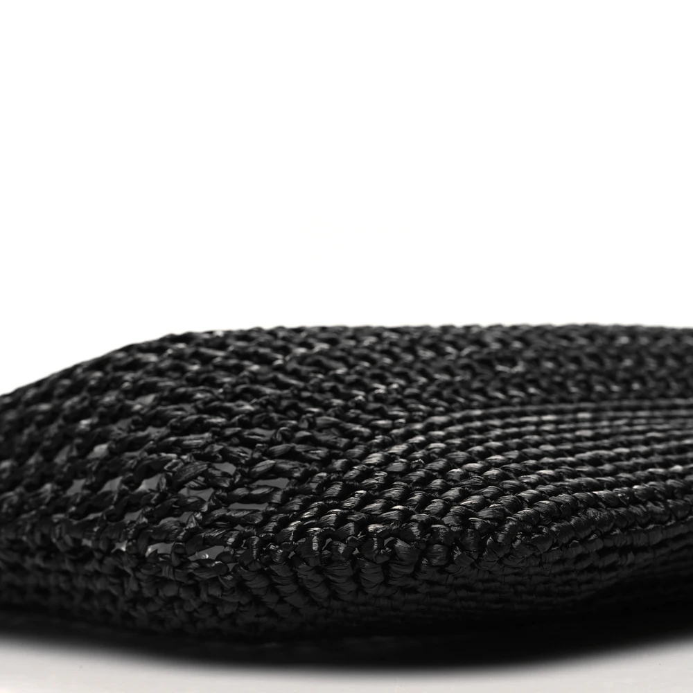 Prada Black Raffia Crochet Tote Bag – Mirror Quality Replica - Image 4