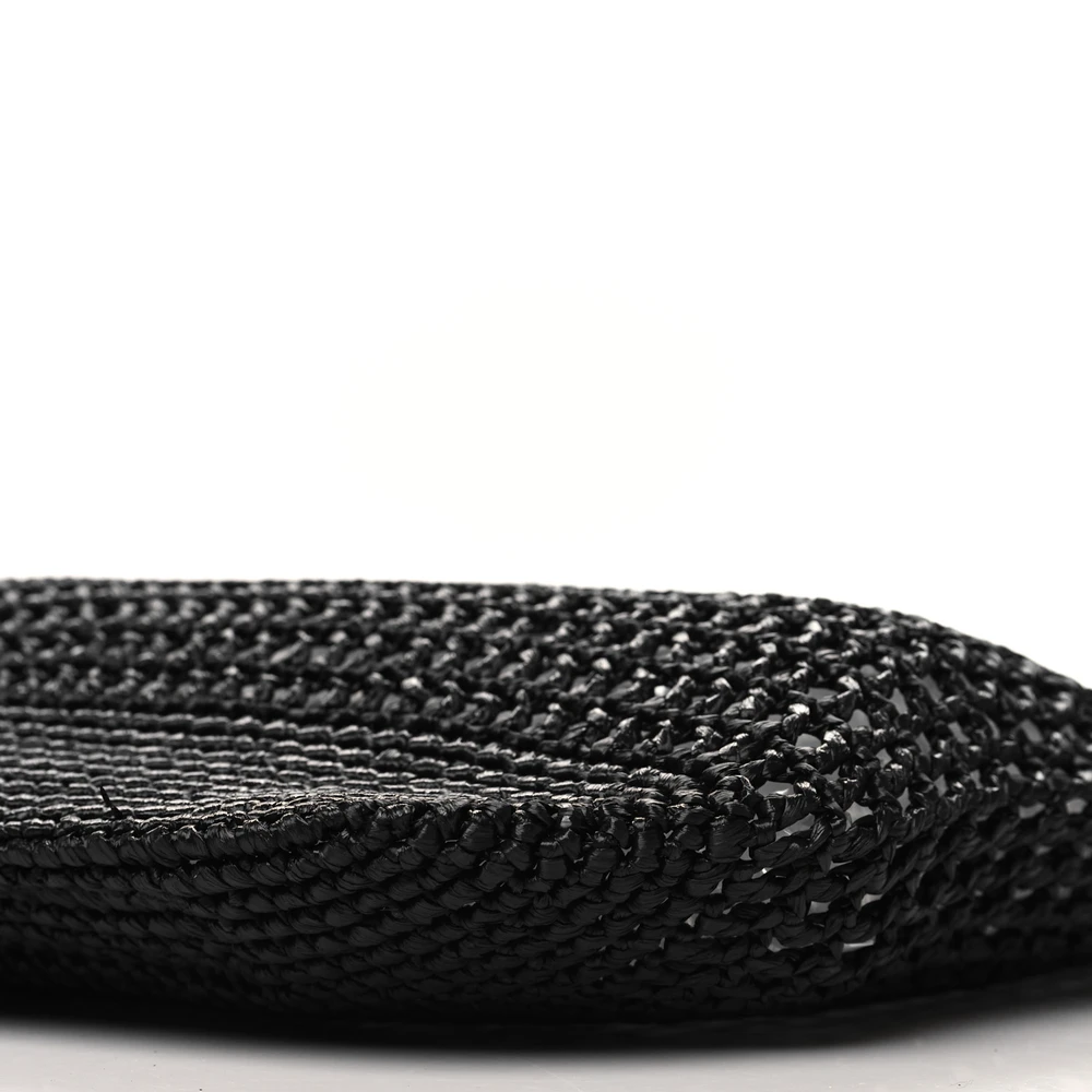Prada Black Raffia Crochet Tote Bag – Mirror Quality Replica - Image 5