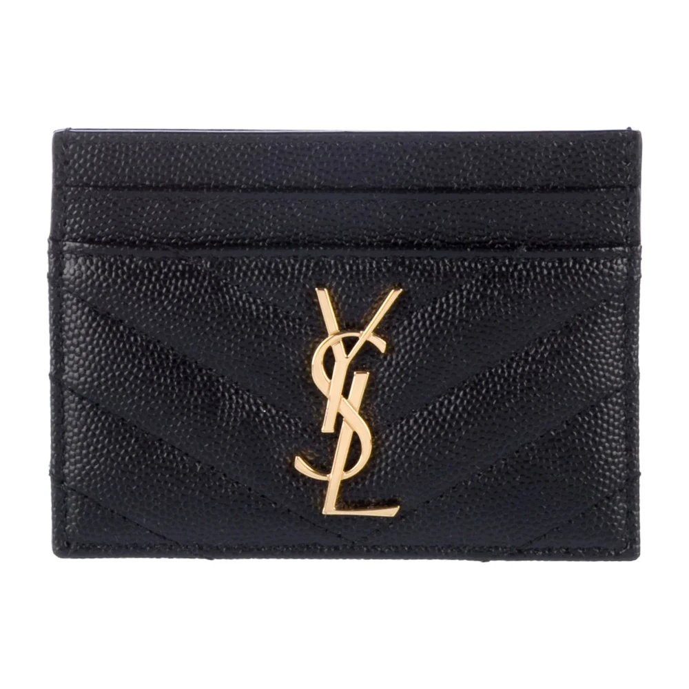 Mirror Quality Replica Saint Laurent Black Saffiano Card Holder