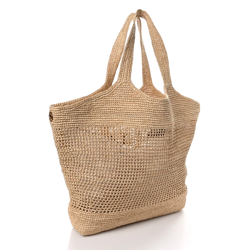 Replica Handbags Done Right – Saint Laurent Raffia iCare Tote - Image 4
