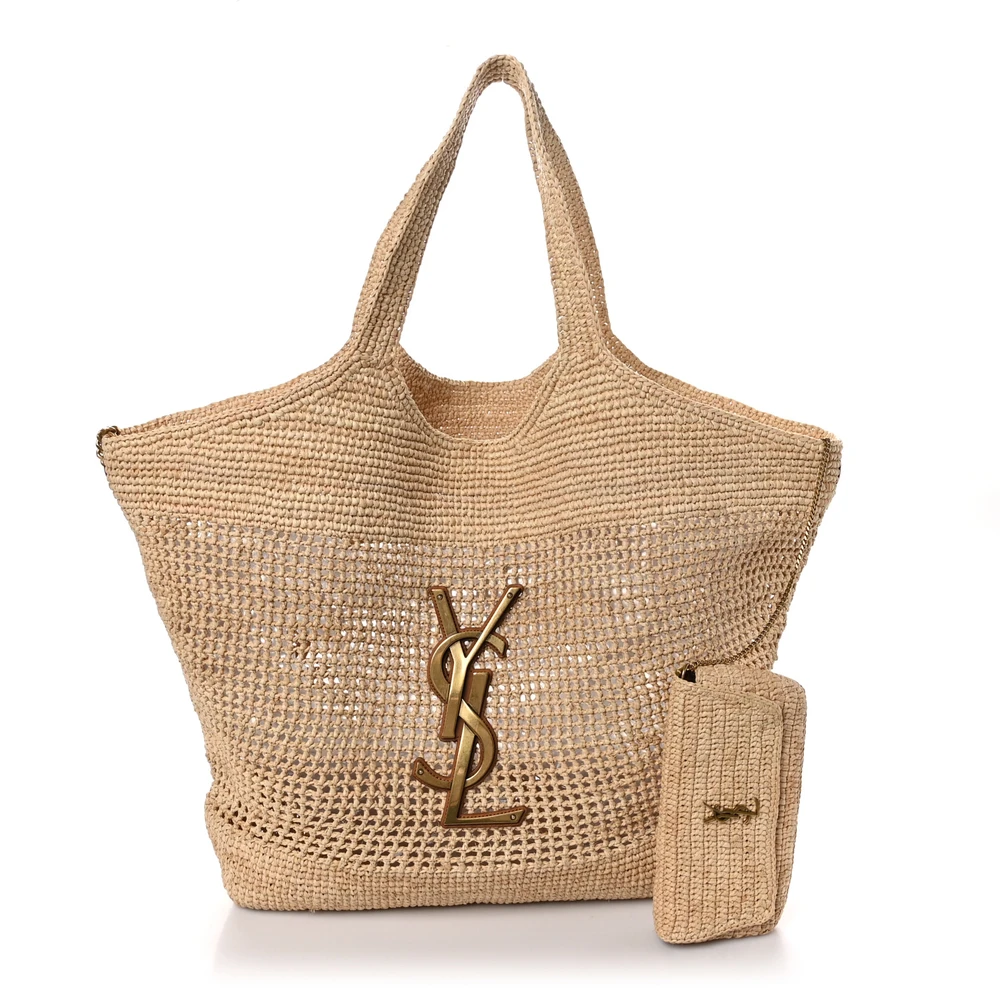 Replica Handbags Done Right – Saint Laurent Raffia iCare Tote - Image 2