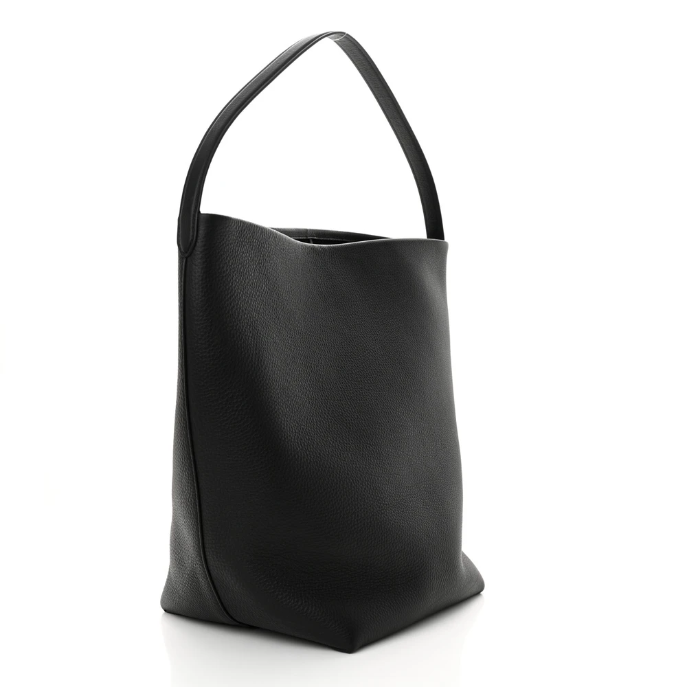 The Row Black Grained Leather Tote—Mirror-Quality Replica - Image 3