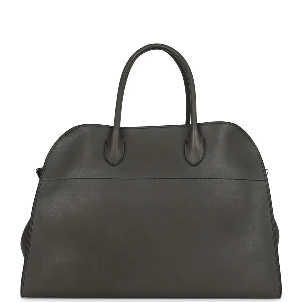 The Row Koala Grey Saddle Leather Soft Margaux 15 Bag High-end reps - Image 3