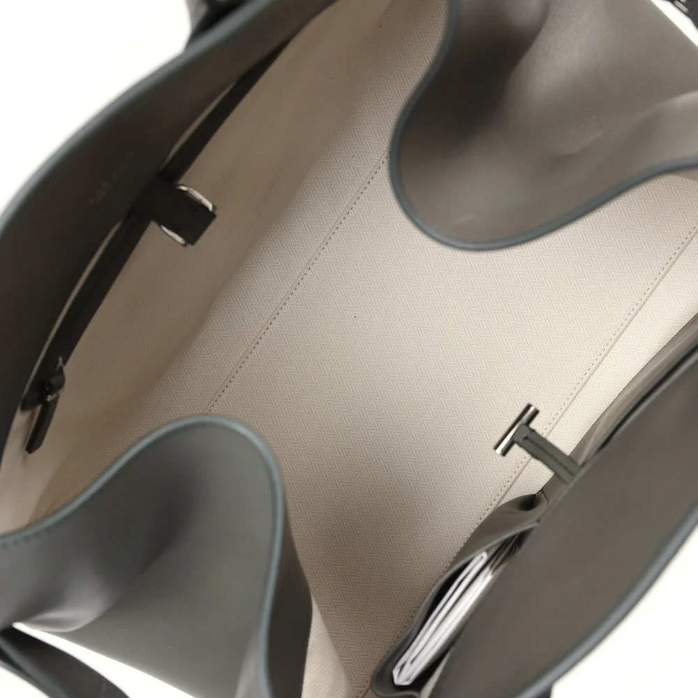The Row Koala Grey Saddle Leather Soft Margaux 15 Bag High-end reps - Image 6