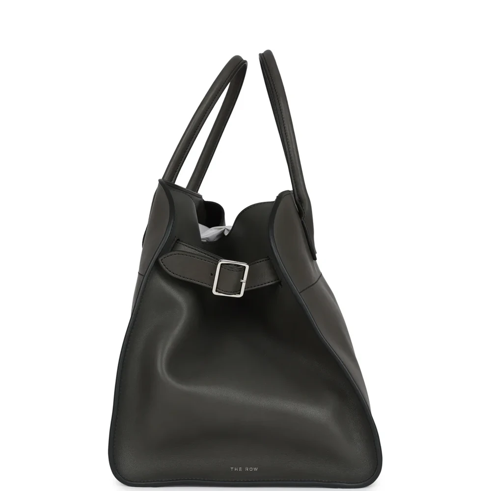 The Row Koala Grey Saddle Leather Soft Margaux 15 Bag High-end reps - Image 4